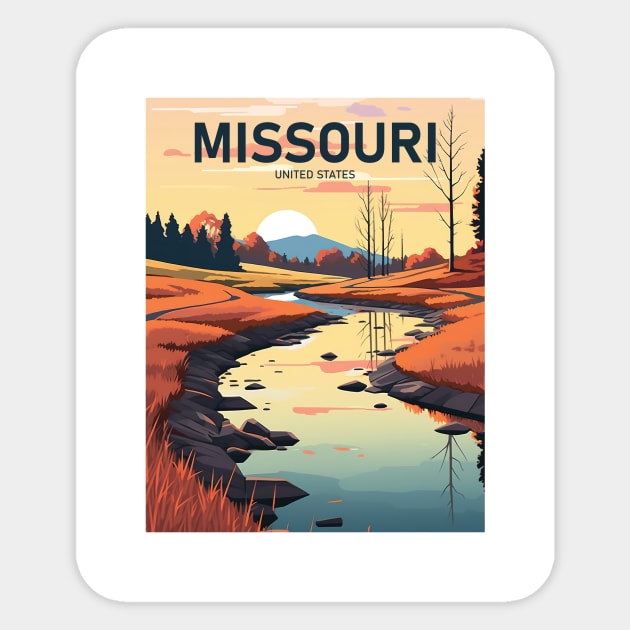 MISSOURI Sticker by MarkedArtPrints